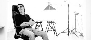 Black and white self portrait of Cal Carey Photographer.