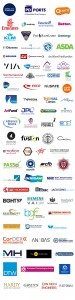 Client logos include: Alliance Boots Anabas Facilities Management Andersons of Durham Aquatic Subsea Barker & Stonehouse Bayley Security Better - Agency Business Growth Fund Calm Digital - Agency Cambridge Research Biochemicals CFB Risk Management Cleveland Fire Brigade Cleveland Technologies Group Con Mech Engineers Cool Blue - Agency Cordex Instruments Cowie Technology Darchem Decree Barristers DigIt Doosan DTW - Agency Ebac Group Eighty 8 Design - Agency Emotion Shoes Emirates Airlines Ennsub Esco Everything Is Possible - Youth Organisation Expanded Metal Company (Expamet) F&P Bathrooms Fine Organics Ltd Fleishman Hillard - Agency Grande Productions Greenergy Greys & Hardy Fishing Harbour View Restaurant Harlands Accountants House of Type - Agency Houlder IMH - Industrial and Marine Hydraulics Jacksons Law Joe Rigatonis Restaurant Johnson Partners Keystage Recruitment KLM Airlines LV Shipping LV Valenbeck Mango Dental Lab Mariner Systems MC Construction Mediafusion - Agency MIMA Mumtaz Restaurant & Foods North Yorkshire County Council North Yorkshire Fire and Rescue Northumberland County Council NuSafe Odyssey Systems - Telecommunications for Business Onyx PD Ports Platform-A Gallery Polo Ralph Lauren Europe Portable Appliance Safety Services Press Ahead PR - Agency Prior Pursglove College Quorn Foods Ramsdens Financial Redcar & Cleveland College Redcar & Cleveland Council Redcar Community College Roseberry Property Group Saltburn Gallery Seaview Restaurant SembCorp Utilities Sound Training for Reading Spanco Respondez Spriing - Agency Stanland Group Stockton Sixth Form College The Arts Fund The Big Partnership PR - Agency The Law Society Thermal Hire Toezone Shoes Typhoon International VAI Siemens VIA Creative - Agency Viking Ship Services West Middlesbrough Neighbourhood Trust