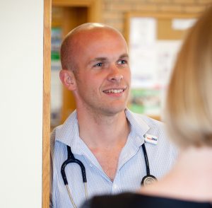 Professional commercial photography shot showing a medical professional. Shot by professional northeast commercial photographer Cal Carey.