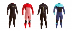Professional product photography shot showing some typhoon wetsuits using the invisible man technique. Shot by professional northeast industrial photographer Cal Carey.