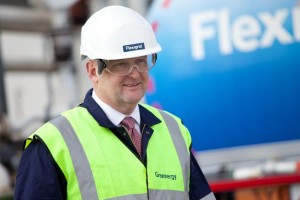 A Professional industrial commercial shot of a greenergy worker at the petroleum terminal, Seal Sands Industrial Site Hartlepool. Shot by professional northeast industrial and commercial photographer Cal Carey.