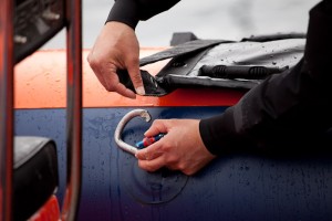 A location product shoot at Tees Barrage for Typhoon International for a new rib ladder product.