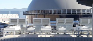 Professional industrial shot of a anaerobic digestion waste to energy site. Shot by professional northeast industrial photographer Cal Carey.