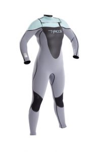 Professional product photography shot of the Kona ladies 5mm wetsuit on a white background. Shot by professional northeast product photographer Cal Carey.