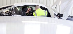 This is a professional shot of Cal Carey, one of Northeast's best photographers behind the scenes shooting for Morgans Auto Salvage.