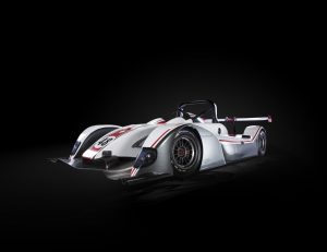 Motorsport's new model racing car in high quality cars they are based in Darlington, this is a studio style photograph.